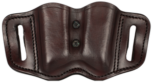 1791 Gunleather MAGF22SBRA MAG-F Double Mag Holster Signature Brown Leather Belt Slide Compatible w/ Double Stack Ambidextrous 1791 Gunleather MAGF22SBRA MAG-F Double Mag Holster Signature Brown Leather Belt Slide Compatible w/ Double Stack Ambidextrous