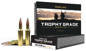 Nosler 60061 Trophy Grade 300RemSAUM 165gr Nosler Spitzer Partition 20 Per Box/10 Case Nosler 60061 Trophy Grade 300RemSAUM 165gr Nosler Spitzer Partition 20 Per Box/10 Case