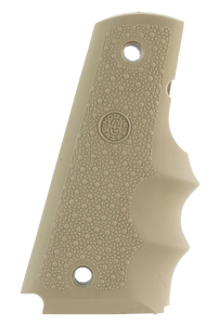 Hogue 45003 OverMolded Grip Cobblestone Desert Tan Rubber with Finger Grooves for 1911 Governement Hogue 45003 OverMolded Grip Cobblestone Desert Tan Rubber with Finger Grooves for 1911 Governement
