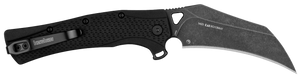 Kershaw 1423 Dawnstar Tactical 3.50" Folding Hawkbill Plain Blackwash 8Cr13MoV SS Blade, Black Textured Glass Filled Nylon Handle Kershaw 1423 Dawnstar Tactical 3.50" Folding Hawkbill Plain Blackwash 8Cr13MoV SS Blade, Black Textured Glass Filled Nylon Handle