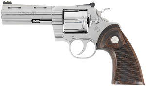 Colt Mfg PYTHONSP4WFTG Python Target 357 Mag/38 Special 6 Shot 4.25" Polished Stainless Steel Recessed Target Vent Rib Barrel, Cylinder & Frame, Walnut w/Medallion Grip, Exposed Hammer Colt Mfg PYTHONSP4WFTG Python Target 357 Mag/38 Special 6 Shot 4.25" Polished Stainless Steel Recessed Target Vent Rib Barrel, Cylinder & Frame, Walnut w/Medallion Grip, Exposed Hammer