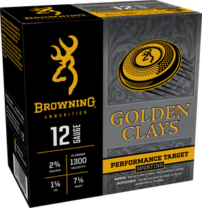 Browning Ammo BGC12SC7 Golden Clays 12Gauge 2.75" 1 1/8oz 7.5Shot 25 Per Box/10 Case Browning Ammo BGC12SC7 Golden Clays 12Gauge 2.75" 1 1/8oz 7.5Shot 25 Per Box/10 Case