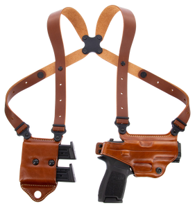 Galco MCII652 Miami Classic II Shoulder System Size Fits Chest Up To 56" Tan Leather Compatible w/S&W M&P Shield/Glock 43/43X Right Hand Galco MCII652 Miami Classic II Shoulder System Size Fits Chest Up To 56" Tan Leather Compatible w/S&W M&P Shield/Glock 43/43X Right Hand