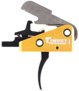 Timney Triggers 667S Competition Trigger Single-Stage Curved Trigger with 3 lbs Draw Weight & Black/Gold Finish for AR-15 Timney Triggers 667S Competition Trigger Single-Stage Curved Trigger with 3 lbs Draw Weight & Black/Gold Finish for AR-15