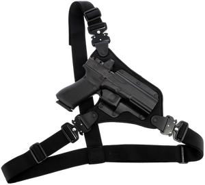 Galco HR166B High Ready Chest Holster Fits Chest Up To 58" Black Kydex/Nylon Fits Ruger .357 Blackhawk 5.50" Right Hand Galco HR166B High Ready Chest Holster Fits Chest Up To 58" Black Kydex/Nylon Fits Ruger .357 Blackhawk 5.50" Right Hand