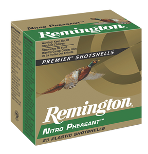 Remington Ammunition 28632 Nitro Pheasant 12Gauge 2.75" 1 3/8oz 4Shot 25 Per Box/10 Case Remington Ammunition 28632 Nitro Pheasant 12Gauge 2.75" 1 3/8oz 4Shot 25 Per Box/10 Case