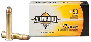 Armscor FAC22M1N USA 22WMR 40gr Jacketed Hollow Point 50 Per Box/40 Case Armscor FAC22M1N USA 22WMR 40gr Jacketed Hollow Point 50 Per Box/40 Case