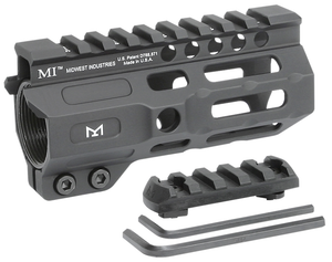 Midwest Industries MICRM45 Combat Black Hardcoat Anodized 6061-T6 Aluminum 4.50" Picatinny/M-LOK Midwest Industries MICRM45 Combat Black Hardcoat Anodized 6061-T6 Aluminum 4.50" Picatinny/M-LOK