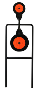 Birchwood Casey 46244 World of Targets Double Mag Handgun Black/Orange Steel Bullseye Standing Birchwood Casey 46244 World of Targets Double Mag Handgun Black/Orange Steel Bullseye Standing