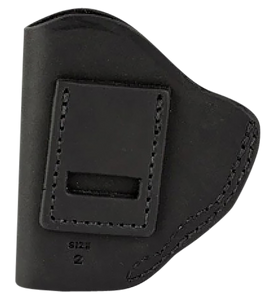 Uncle Mikes-leather(1791) UMIWB2MBLA Inside the Waistband IWB Size 02 Matte Black Leather Belt Clip Fits Small Frame Revolver Right Hand Uncle Mikes-leather(1791) UMIWB2MBLA Inside the Waistband IWB Size 02 Matte Black Leather Belt Clip Fits Small Frame Revolver Right Hand