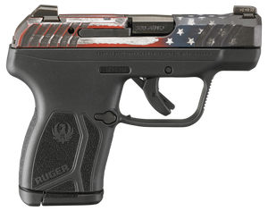 Ruger 13745 LCP Max Compact 380 ACP 10+1 2.80" Black Oxide Steel Barrel, American Flag Cerakote Serrated Slide, Black Polymer Frame w/Serrated Trigger Guard w/Black Nylon Grips Ruger 13745 LCP Max Compact 380 ACP 10+1 2.80" Black Oxide Steel Barrel, American Flag Cerakote Serrated Slide, Black Polymer Frame w/Serrated Trigger Guard w/Black Nylon Grips