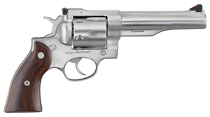 Ruger 5043 Redhawk 44 Special/44 Rem Mag 6rd, 5.50" Satin Stainless Steel Barrel, Dual Chambered Satin Stainless Cylinder & Frame, Hardwood Grip Ruger 5043 Redhawk 44 Special/44 Rem Mag 6rd, 5.50" Satin Stainless Steel Barrel, Dual Chambered Satin Stainless Cylinder & Frame, Hardwood Grip