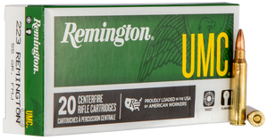 Remington Ammunition 23711 UMC 223Rem 55gr Full Metal Jacket 20 Per Box/10 Case Remington Ammunition 23711 UMC 223Rem 55gr Full Metal Jacket 20 Per Box/10 Case