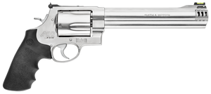 Smith & Wesson 163460 Model 460 XVR Extra Large 460 S&W Mag 5 Shot 8.38" Satin Compensated Barrel, Satin Cylinder, Satin Stainless Steel Frame, Black Finger Grooved Grip, Exposed Hammer Smith & Wesson 163460 Model 460 XVR Extra Large 460 S&W Mag 5 Shot 8.38" Satin Compensated Barrel, Satin Cylinder, Satin Stainless Steel Frame, Black Finger Grooved Grip, Exposed Hammer