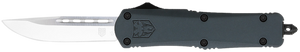 CobraTec Knives MGYFS3DNS FS-3 Medium 3" OTF Drop Point Plain D2 Steel Blade, 4.50" Gray Aluminum Alloy Handle CobraTec Knives MGYFS3DNS FS-3 Medium 3" OTF Drop Point Plain D2 Steel Blade, 4.50" Gray Aluminum Alloy Handle