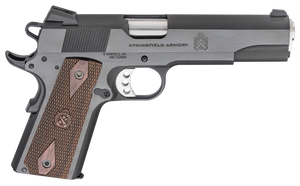 Springfield Armory PX9420 1911 Garrison 45 ACP 7+1, 5" Stainless Match Grade Steel Barrel, Salt Blued Serrated Carbon Steel Slide, Blued Steel Frame w/Beavertail, Thin-Line Wood Grip Springfield Armory PX9420 1911 Garrison 45 ACP 7+1, 5" Stainless Match Grade Steel Barrel, Salt Blued Serrated Carbon Steel Slide, Blued Steel Frame w/Beavertail, Thin-Line Wood Grip