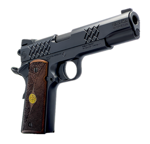 Dickinson LLC DKSN9BM 1911 Adam Full Size Frame 45 ACP 8+1 4.37" Matte Black Button Rifled Barrel, Matte Black Serrated Aluminum Slide, Matte Black Steel Frame, Wood Grips Dickinson LLC DKSN9BM 1911 Adam Full Size Frame 45 ACP 8+1 4.37" Matte Black Button Rifled Barrel, Matte Black Serrated Aluminum Slide, Matte Black Steel Frame, Wood Grips
