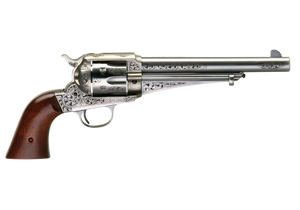 Taylors & Company 550394 1875 Army Outlaw 44-40 Win Caliber with 7.50" Barrel, 6rd Capacity Cylinder, Overall White Engraved Finish Steel & Walnut Grip Taylors & Company 550394 1875 Army Outlaw 44-40 Win Caliber with 7.50" Barrel, 6rd Capacity Cylinder, Overall White Engraved Finish Steel & Walnut Grip