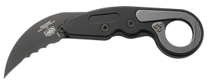 CRKT 4040V Provoke 2.41" Folding Hawkbill Veff Serrated Black TiCN D2 Steel Blade, Black Aluminum Handle, Includes Pocket Clip CRKT 4040V Provoke 2.41" Folding Hawkbill Veff Serrated Black TiCN D2 Steel Blade, Black Aluminum Handle, Includes Pocket Clip