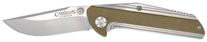 Camillus 19195 Sevens 2.75" Folding Plain Silver AUS-8 Carbonitride Titanium Blade, Desert Tan/SS G10/SS Handle Camillus 19195 Sevens 2.75" Folding Plain Silver AUS-8 Carbonitride Titanium Blade, Desert Tan/SS G10/SS Handle