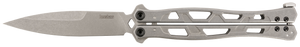 Kershaw 5050 Moonsault 4.60" Butterfly Spear Point Plain 14C28N Steel Blade, Stainless Steel Handle Kershaw 5050 Moonsault 4.60" Butterfly Spear Point Plain 14C28N Steel Blade, Stainless Steel Handle