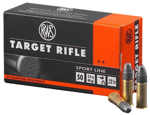 RWS Target Rifle 22LR 40gr. LRN 50 Round Box RWS Target Rifle 22LR 40gr. LRN 50 Round Box