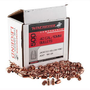 Winchester Ammo WB40HP180D Centerfire Handgun Reloading 40S&W 180gr Jacketed Hollow Point 500 Per Box/3 Case Winchester Ammo WB40HP180D Centerfire Handgun Reloading 40S&W 180gr Jacketed Hollow Point 500 Per Box/3 Case
