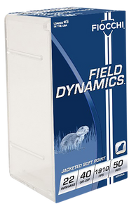Fiocchi 22FWMA Field Dynamics Performance 22WMR 40gr Jacketed Soft Point 50 Per Box/40 Case Fiocchi 22FWMA Field Dynamics Performance 22WMR 40gr Jacketed Soft Point 50 Per Box/40 Case