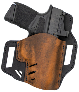 Versacarry RR1103 Rough Rider OWB Size 03 Black/Brown Leather Belt Slide Versacarry RR1103 Rough Rider OWB Size 03 Black/Brown Leather Belt Slide