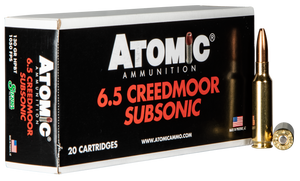 Atomic Ammunition 00476 Rifle Subsonic 6.5 Creedmoor 130 gr Sierra MatchKing BTHP 20 Per Box/ 10 Case Atomic Ammunition 00476 Rifle Subsonic 6.5 Creedmoor 130 gr Sierra MatchKing BTHP 20 Per Box/ 10 Case