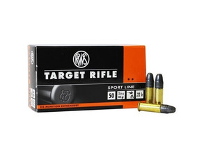 RWS TARGET RIFLE 22LR 40GR LRN 50 ROUND BOX RWS TARGET RIFLE 22LR 40GR LRN 50 ROUND BOX