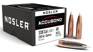Nosler 57287 AccuBond 338Cal 250gr Spitzer Point 50/Box Nosler 57287 AccuBond 338Cal 250gr Spitzer Point 50/Box