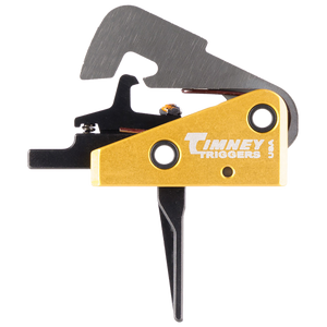 Timney Triggers 670ST Competition Trigger Single-Stage Straight Trigger with 4 lbs Draw Weight & Black/Gold Finish for AR-10 Timney Triggers 670ST Competition Trigger Single-Stage Straight Trigger with 4 lbs Draw Weight & Black/Gold Finish for AR-10