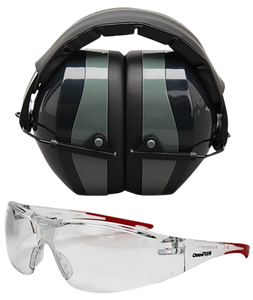 Champion Targets 40622 Eyes & Ears Combo 26 dB Over the Head Passive Muff & Shooting Glasses Black/Gray Champion Targets 40622 Eyes & Ears Combo 26 dB Over the Head Passive Muff & Shooting Glasses Black/Gray
