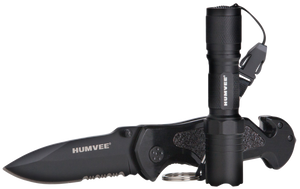 Humvee Adventure Gear HMVKCER1 Rescue Combo 3.25" Folding Spear Point Part Serrated Stainless Steel Blade Black Aluminum Handle Features Glass Breaker/Pocket Clip/Seatbelt Cutter Humvee Adventure Gear HMVKCER1 Rescue Combo 3.25" Folding Spear Point Part Serrated Stainless Steel Blade Black Aluminum Handle Features Glass Breaker/Pocket Clip/Seatbelt Cutter