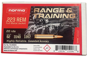 Norma Ammunition 701205994 223Rem 62gr Full Metal Jacket 20 Per Box/10 Case Norma Ammunition 701205994 223Rem 62gr Full Metal Jacket 20 Per Box/10 Case