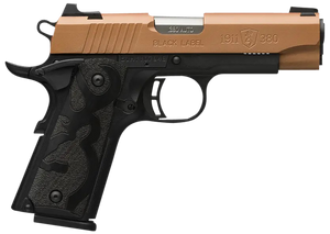 Browning 051988492 1911-380 Black Label Compact Frame 380 ACP 8+1, 3.63" Matte Stainless Steel Barrel, Copper Cerakote Serrated Stainless Steel Slide, Matte Black Polymer Frame w/Beavertail Browning 051988492 1911-380 Black Label Compact Frame 380 ACP 8+1, 3.63" Matte Stainless Steel Barrel, Copper Cerakote Serrated Stainless Steel Slide, Matte Black Polymer Frame w/Beavertail