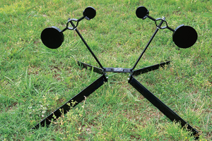 Viking Solutions VKSVST001 Dual Spinner Target Rimfire Pistol/Rifle Black AR500 Steel Gong Plates Standing Viking Solutions VKSVST001 Dual Spinner Target Rimfire Pistol/Rifle Black AR500 Steel Gong Plates Standing