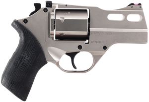 Chiappa Firearms 340290 Rhino 30DS Small Frame 357 Mag 6 Shot, 3" Nickel-Plated Steel Vent Rib Barrel & Cylinder, Nickel-Plated Aluminum Frame, Black Rubber Grip, Concealed Hammer Chiappa Firearms 340290 Rhino 30DS Small Frame 357 Mag 6 Shot, 3" Nickel-Plated Steel Vent Rib Barrel & Cylinder, Nickel-Plated Aluminum Frame, Black Rubber Grip, Concealed Hammer