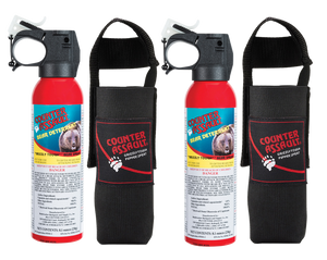 Counter Assault 15067015 Bear Spray Capsaicin Range 32 ft-7 Seconds 8.10 oz Includes 2 Holsters Counter Assault 15067015 Bear Spray Capsaicin Range 32 ft-7 Seconds 8.10 oz Includes 2 Holsters