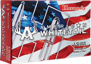 Hornady 86234 American Whitetail 12 Gauge 2.75" 1 oz Rifled Slug Shot 5 Per Box/ 20 Case Hornady 86234 American Whitetail 12 Gauge 2.75" 1 oz Rifled Slug Shot 5 Per Box/ 20 Case