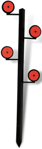 Birchwood Casey 47424 World of Targets Dueling Tree Rimfire Pistol/Rifle Black/Orange Steel Circle Standing Birchwood Casey 47424 World of Targets Dueling Tree Rimfire Pistol/Rifle Black/Orange Steel Circle Standing