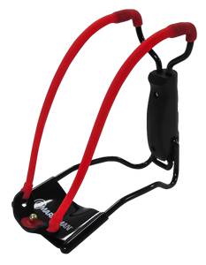 Marksman 3055 Marksman 3055 Folding Slingshot Red Hyper-Velocity Band Black Molded Handle Marksman 3055 Marksman 3055 Folding Slingshot Red Hyper-Velocity Band Black Molded Handle