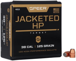 Speer 4013 Handgun 38Cal 125gr Jacketed Hollow Point 100 Per Box/5 Case Speer 4013 Handgun 38Cal 125gr Jacketed Hollow Point 100 Per Box/5 Case