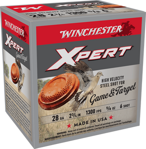 Winchester Ammo WE28GT6 Super X Xpert High Velocity 28Gauge 2.75" 5/8oz 6Shot 25 Per Box/10 Case Winchester Ammo WE28GT6 Super X Xpert High Velocity 28Gauge 2.75" 5/8oz 6Shot 25 Per Box/10 Case