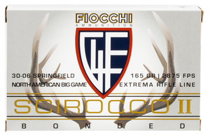 Fiocchi A3006SCA SCIROCCO BONDED Extrema 30-06Springfield 165gr Swift Scirocco II Bonded 20 Per Box/10 Case Fiocchi A3006SCA SCIROCCO BONDED Extrema 30-06Springfield 165gr Swift Scirocco II Bonded 20 Per Box/10 Case