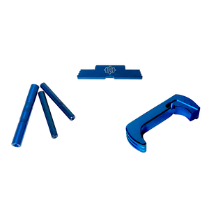 Cross Armory CRG5OKBL 3 Piece Kit Extended Compatible w/Glock 17/19/26/34 Gen5 Blue Anodized Steel/Aluminum Cross Armory CRG5OKBL 3 Piece Kit Extended Compatible w/Glock 17/19/26/34 Gen5 Blue Anodized Steel/Aluminum