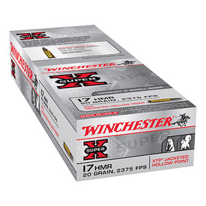WINCHESTER SUPER-X 17HMR 20GR JHP 50 ROUND BOX WINCHESTER SUPER-X 17HMR 20GR JHP 50 ROUND BOX
