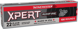 Winchester Ammo XPERT22X Xpert Rimfire 22LR 42gr Copper Hollow Point 100 Per Box/20 Case Winchester Ammo XPERT22X Xpert Rimfire 22LR 42gr Copper Hollow Point 100 Per Box/20 Case