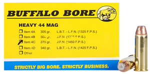 Buffalo Bore Ammunition 4C20 Heavy Strictly Business 44Rem Mag 270gr Semi Jacketed Flat Point 20 Per Box/12 Case Buffalo Bore Ammunition 4C20 Heavy Strictly Business 44Rem Mag 270gr Semi Jacketed Flat Point 20 Per Box/12 Case